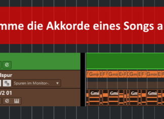 Lass dir die Akkorde eines beliebigen Songs anzeigen – Akkordspur in Cubase