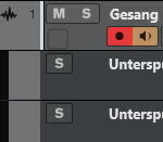 Cubase Unterspuren