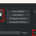 MIDI-Geräte-Verwaltung Menü