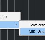 MIDI-Geräte-Verwaltung öffnen